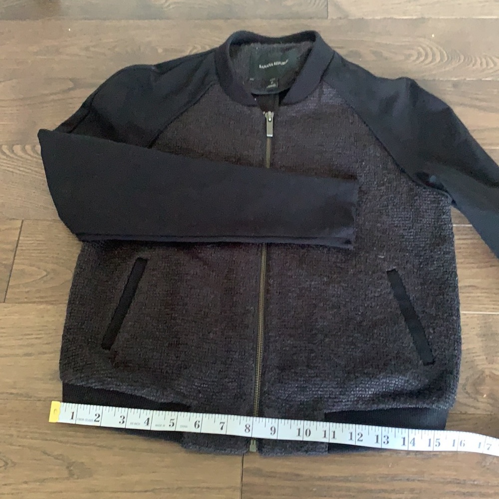 Banana Republic tweed bomber jacket